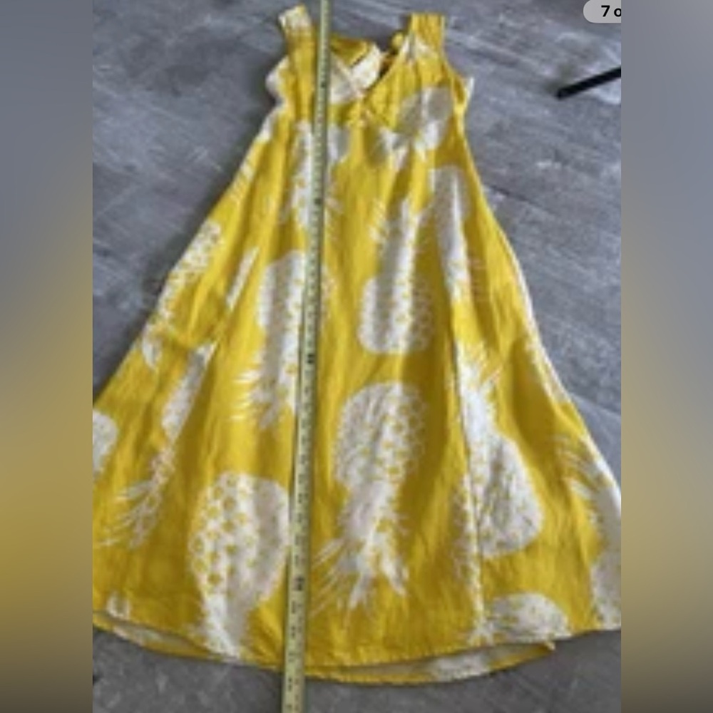 Anthropologie Maeve dress bow back midi pineapple sundress